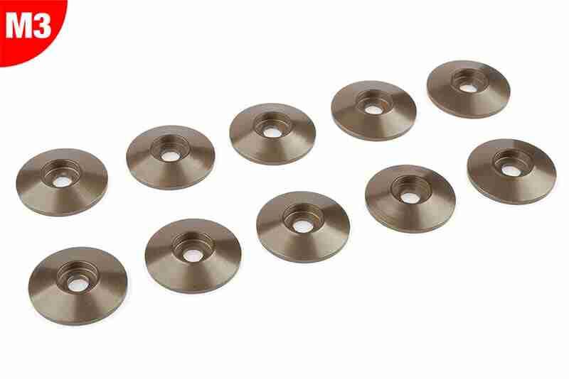 Team Corally Aluminium Washer for M3 Button Head Screws OD=15mm Gun Metal 10 pcs Team Corally Aluminium Washer for M3 Button Head Screws OD=15mm Gun Metal 10 pcs