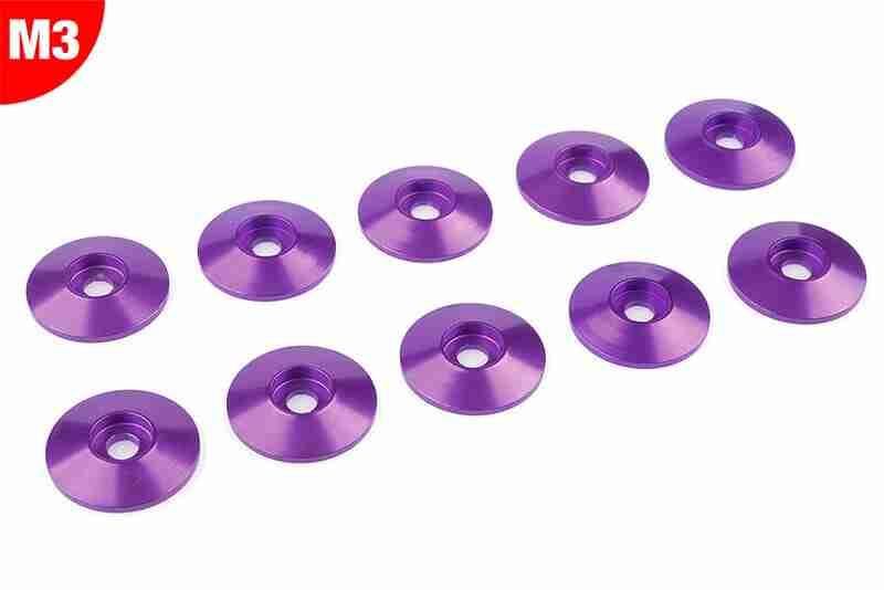 Team Corally Aluminium Washer for M3 Button Head Screws OD=15mm Purple 10 pcs Team Corally Aluminium Washer for M3 Button Head Screws OD=15mm Purple 10 pcs