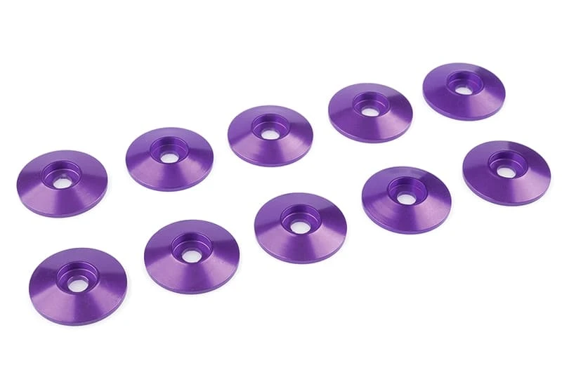 Team Corally Aluminium Washer for M3 Button Head Screws OD=15mm Purple 10 pcs Team Corally Aluminium Washer for M3 Button Head Screws OD=15mm Purple 10 pcs