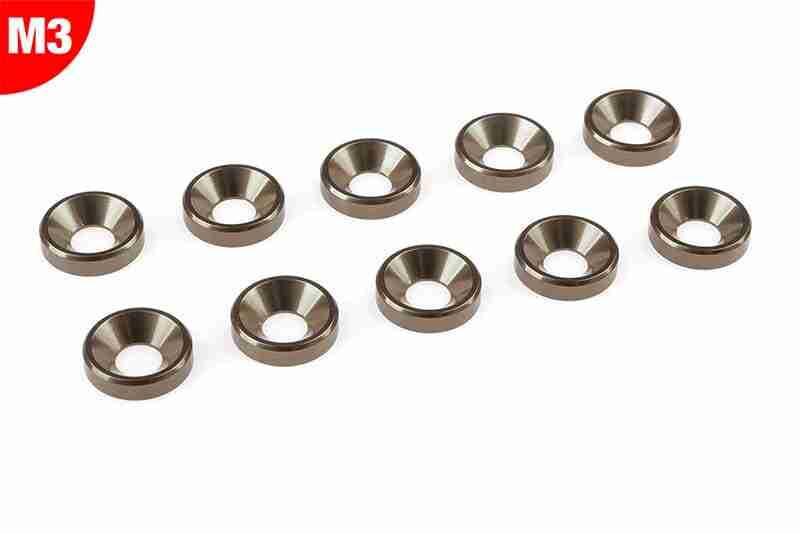 Team Corally Aluminium Washer for M3 Flat Head Screws OD=8mm Gun Metal 10 pcs Team Corally Aluminium Washer for M3 Flat Head Screws OD=8mm Gun Metal 10 pcs