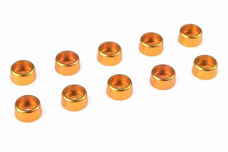 Team Corally Aluminium Washer for M3 Socket Head Screws OD=8mm Gold 10 pcs Team Corally Aluminium Washer for M3 Socket Head Screws OD=8mm Gold 10 pcs
