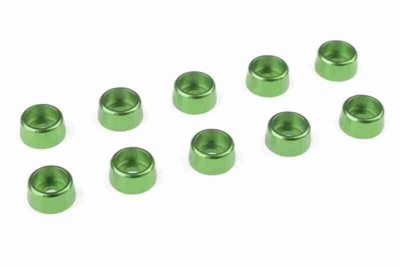 Team Corally Aluminium Washer for M3 Socket Head Screws OD=8mm Green 10 pcs Team Corally Aluminium Washer for M3 Socket Head Screws OD=8mm Green 10 pcs
