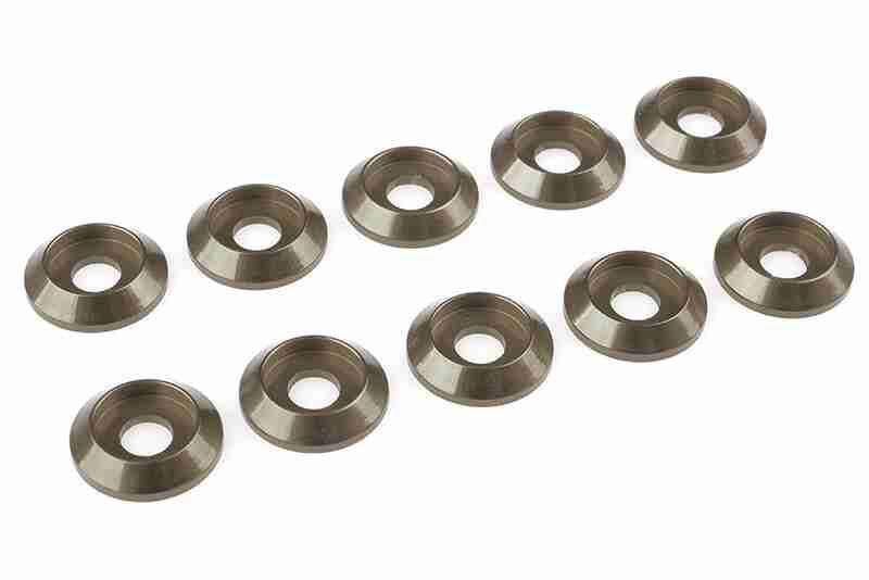 Team Corally Aluminium Washer for M4 Button Head Screws OD=12mm Gun Metal 10 pcs Team Corally Aluminium Washer for M4 Button Head Screws OD=12mm Gun Metal 10 pcs