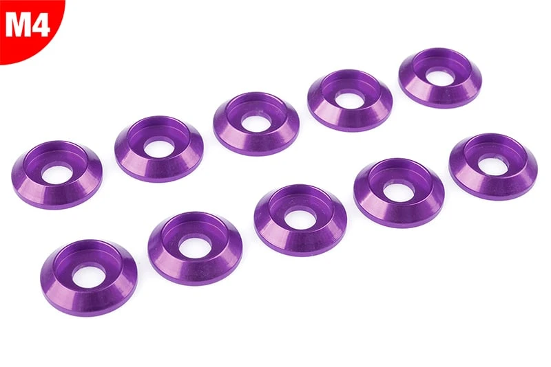Team Corally Aluminium Washer for M4 Button Head Screws OD=12mm Purple 10 pcs Team Corally Aluminium Washer for M4 Button Head Screws OD=12mm Purple 10 pcs