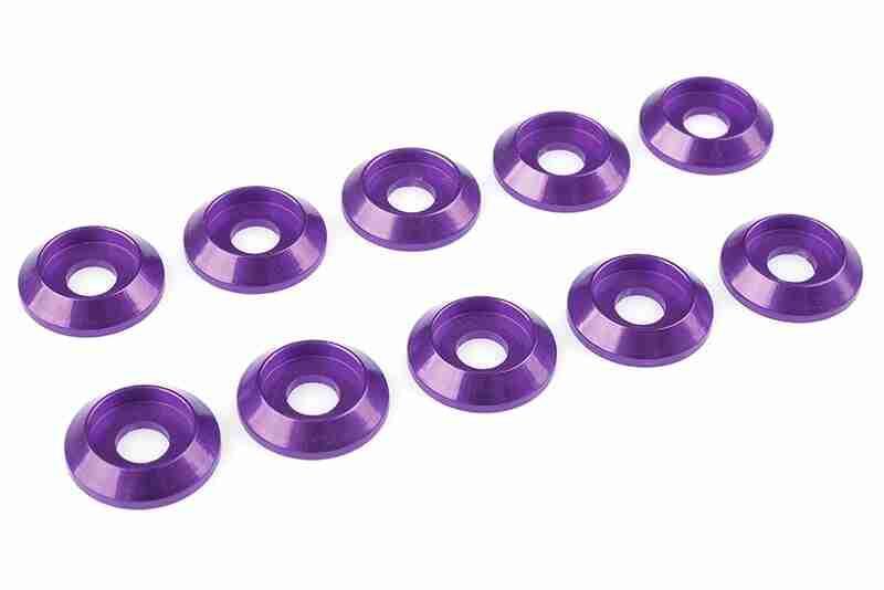 Team Corally Aluminium Washer for M4 Button Head Screws OD=12mm Purple 10 pcs Team Corally Aluminium Washer for M4 Button Head Screws OD=12mm Purple 10 pcs