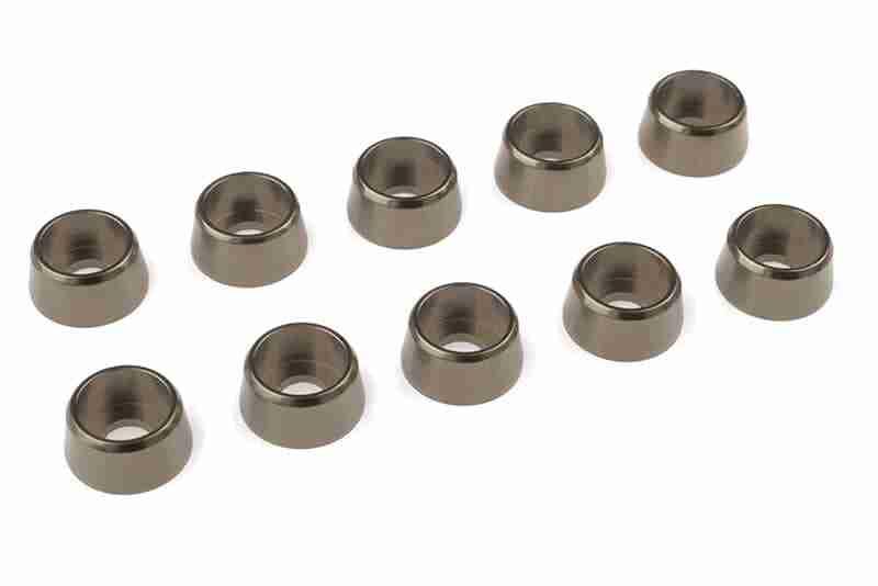 Team Corally Aluminium Washer for M4 Socket Head Screws OD=10mm Gun Metal 10 pcs Team Corally Aluminium Washer for M4 Socket Head Screws OD=10mm Gun Metal 10 pcs