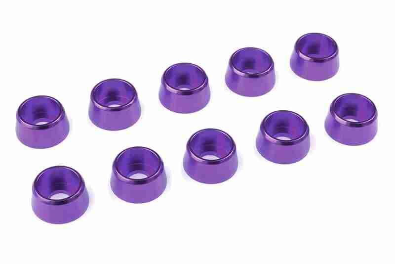 Team Corally Aluminium Washer for M4 Socket Head Screws OD=10mm Purple 10 pcs Team Corally Aluminium Washer for M4 Socket Head Screws OD=10mm Purple 10 pcs