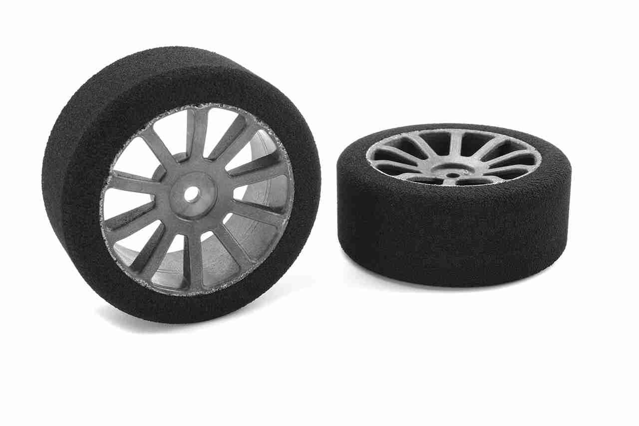 Team Corally Attack foam tires 1/10 GP touring 35 shore 26mm Front Carbon rims 2 pcs Team Corally Attack foam tires 1/10 GP touring 35 shore 26mm Front Carbon rims 2 pcs