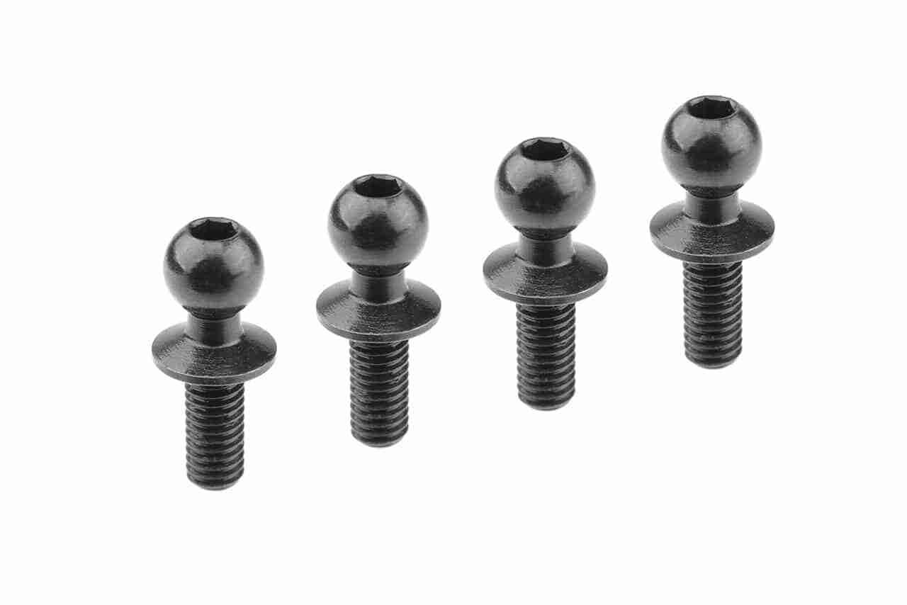 Team Corally Ball End Dia. 4.8mm Thread 6mm Steel 4 Pcs Team Corally Ball End Dia. 4.8mm Thread 6mm Steel 4 Pcs