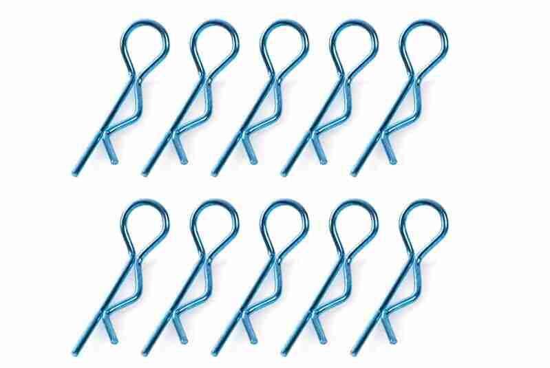Team Corally Body Clips 45° Bent Large Blue 10 pcs Team Corally Body Clips 45° Bent Large Blue 10 pcs