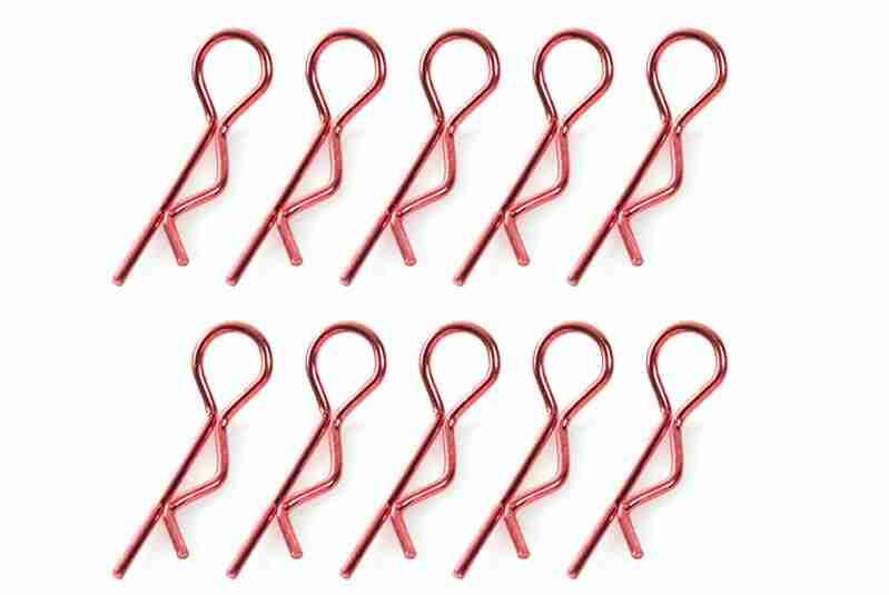 Team Corally Body Clips 45° Bent Large Red 10 pcs Team Corally Body Clips 45° Bent Large Red 10 pcs