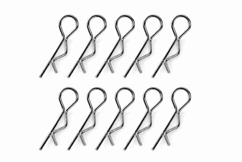 Team Corally Body Clips 45° Bent Medium Black 10 pcs Team Corally Body Clips 45° Bent Medium Black 10 pcs