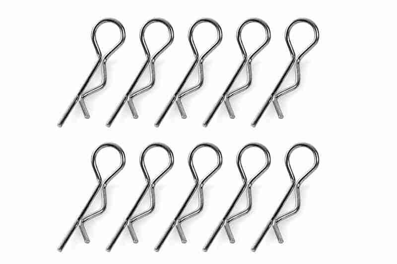Team Corally Body Clips 45° Bent Small Black 10 pcs Team Corally Body Clips 45° Bent Small Black 10 pcs