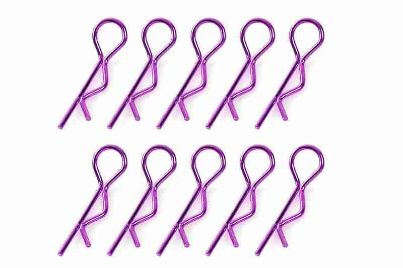 Team Corally Body Clips 45° Bent Small Purple 10 pcs Team Corally Body Clips 45° Bent Small Purple 10 pcs