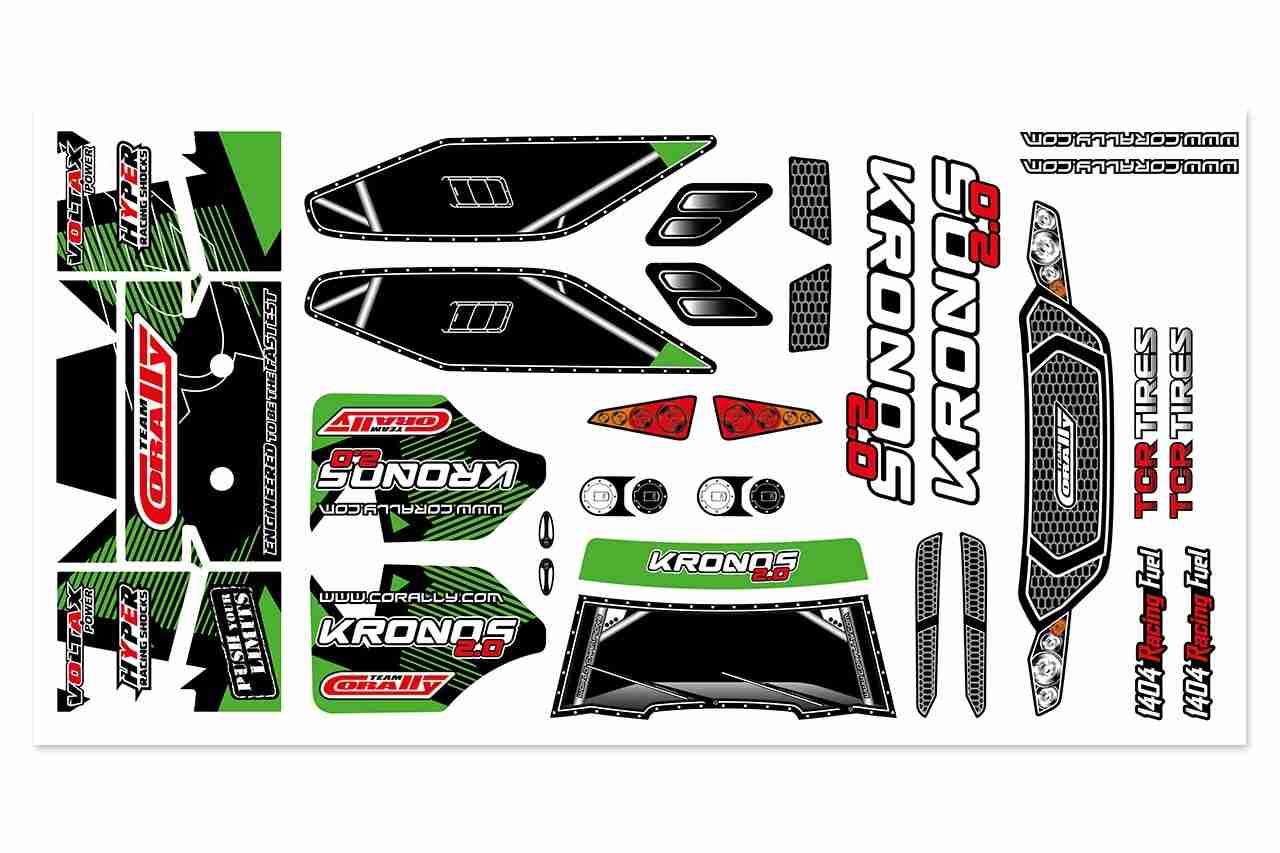 Team Corally Body Decal Sheet Kronos 2024 1pc Team Corally Body Decal Sheet Kronos 2024 1pc