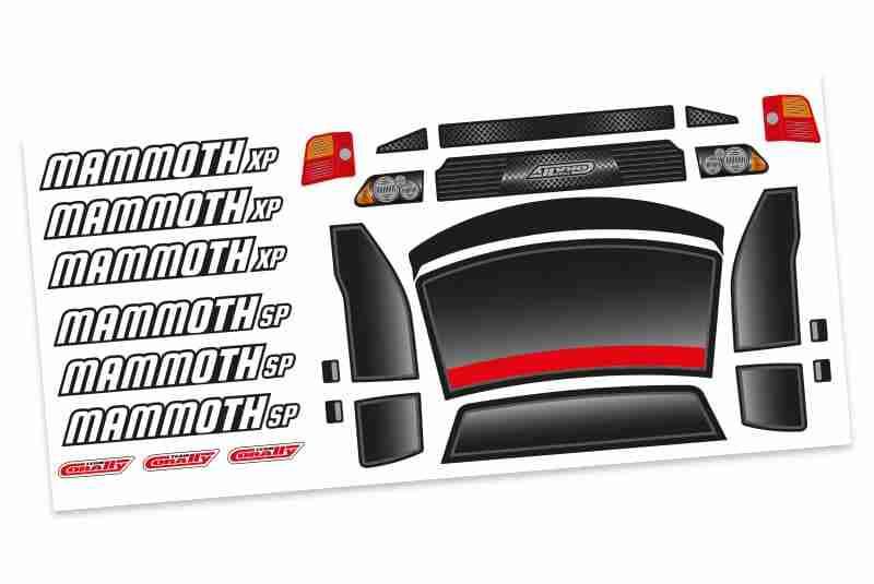 Team Corally Body Decal Sheet MAMMOTH SP/XP 1 Pc Team Corally Body Decal Sheet MAMMOTH SP/XP 1 Pc