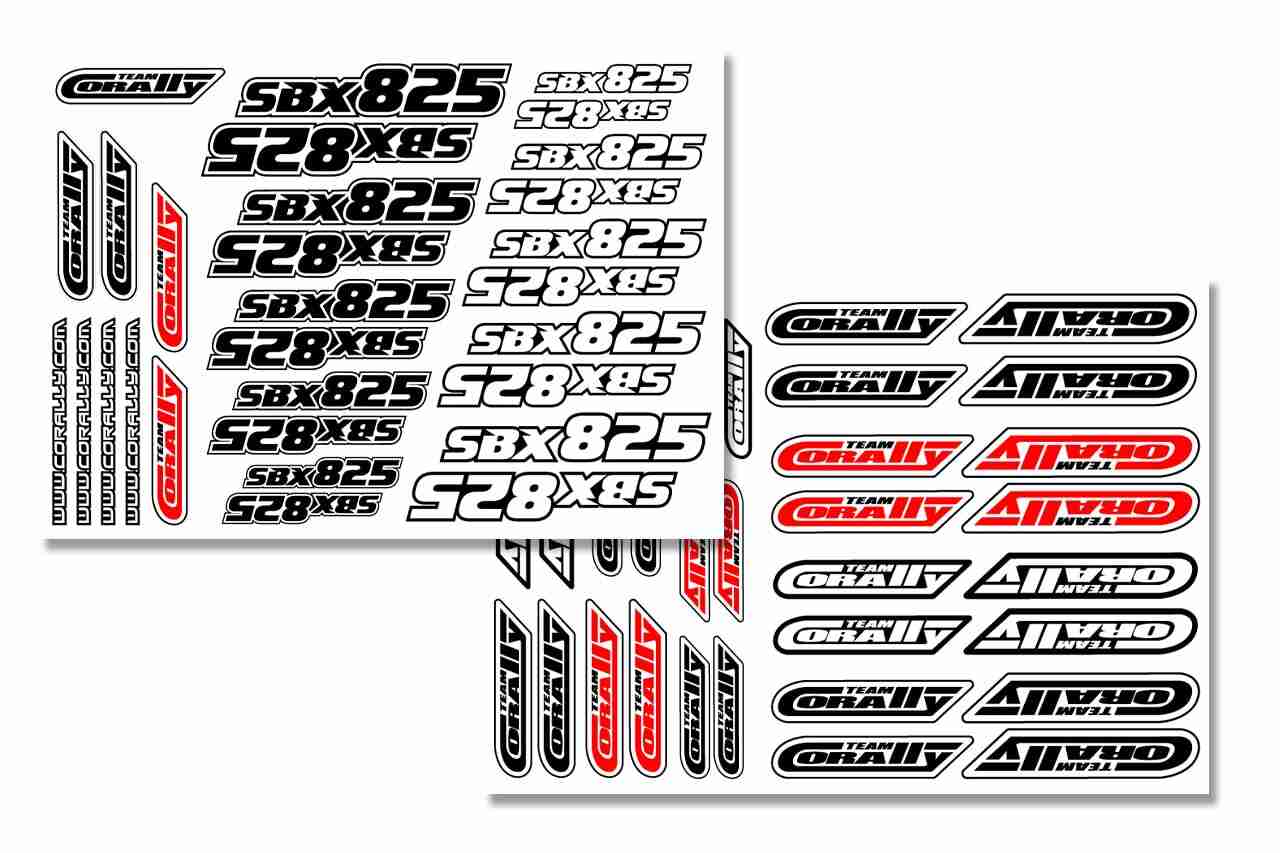 Team Corally Body Decal Sheet SBX-825 Pre-Cut 1 Pc Team Corally Body Decal Sheet SBX-825 Pre-Cut 1 Pc