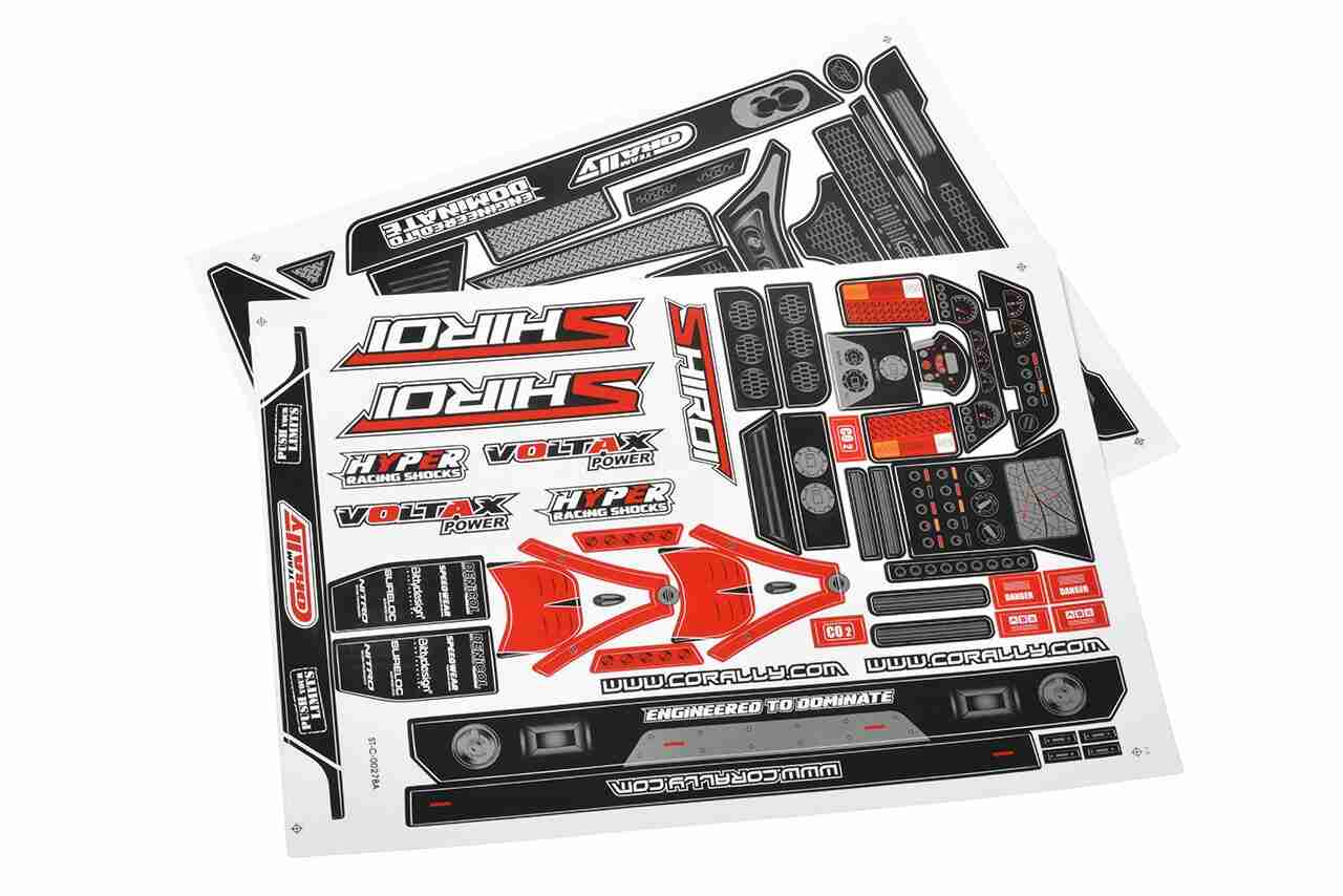 Team Corally Body Decal Sheet Shiroi 1 Pc Team Corally Body Decal Sheet Shiroi 1 Pc
