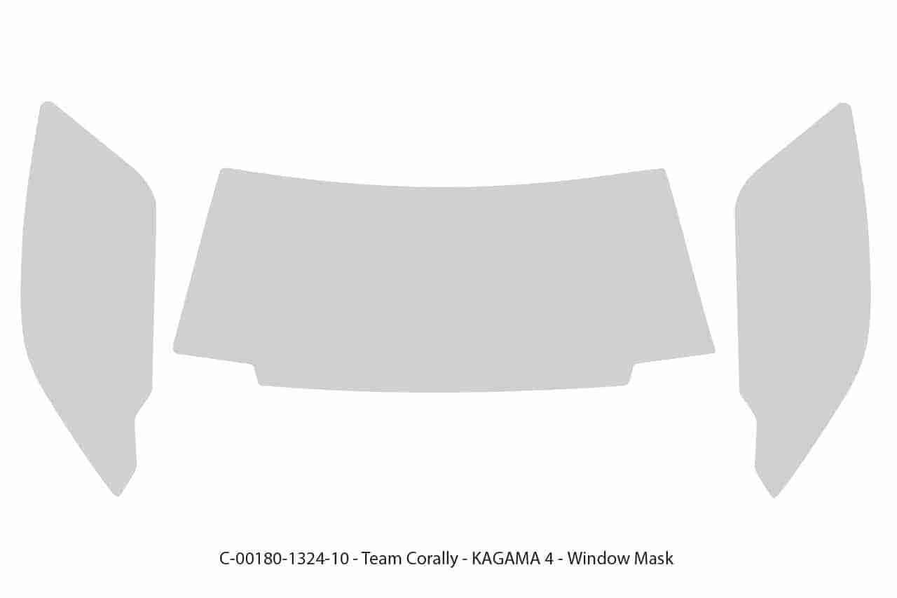 Team Corally Body Window Paint Mask Kagama 4 1pc Team Corally Body Window Paint Mask Kagama 4 1pc
