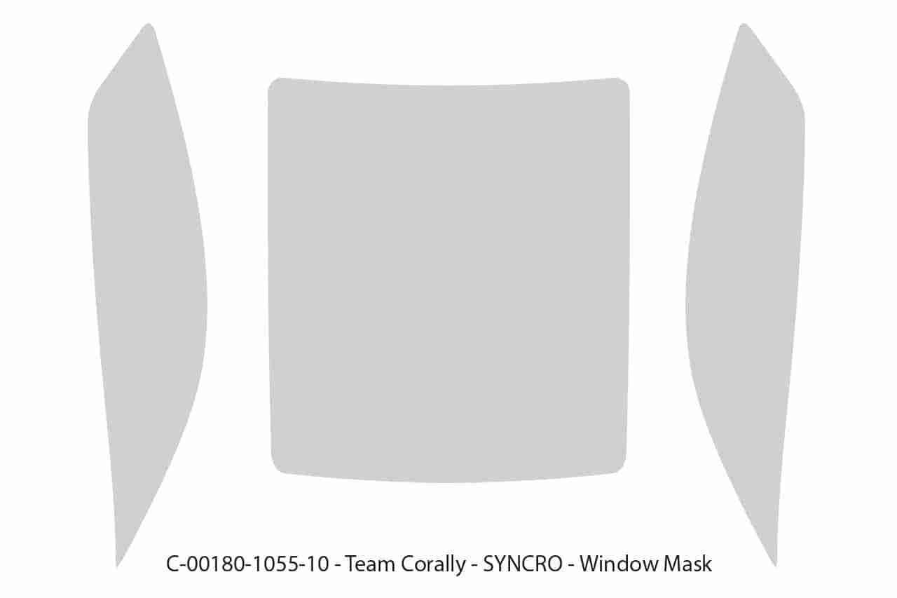 Team Corally Body Window Paint Mask Syncro 1pc Team Corally Body Window Paint Mask Syncro 1pc