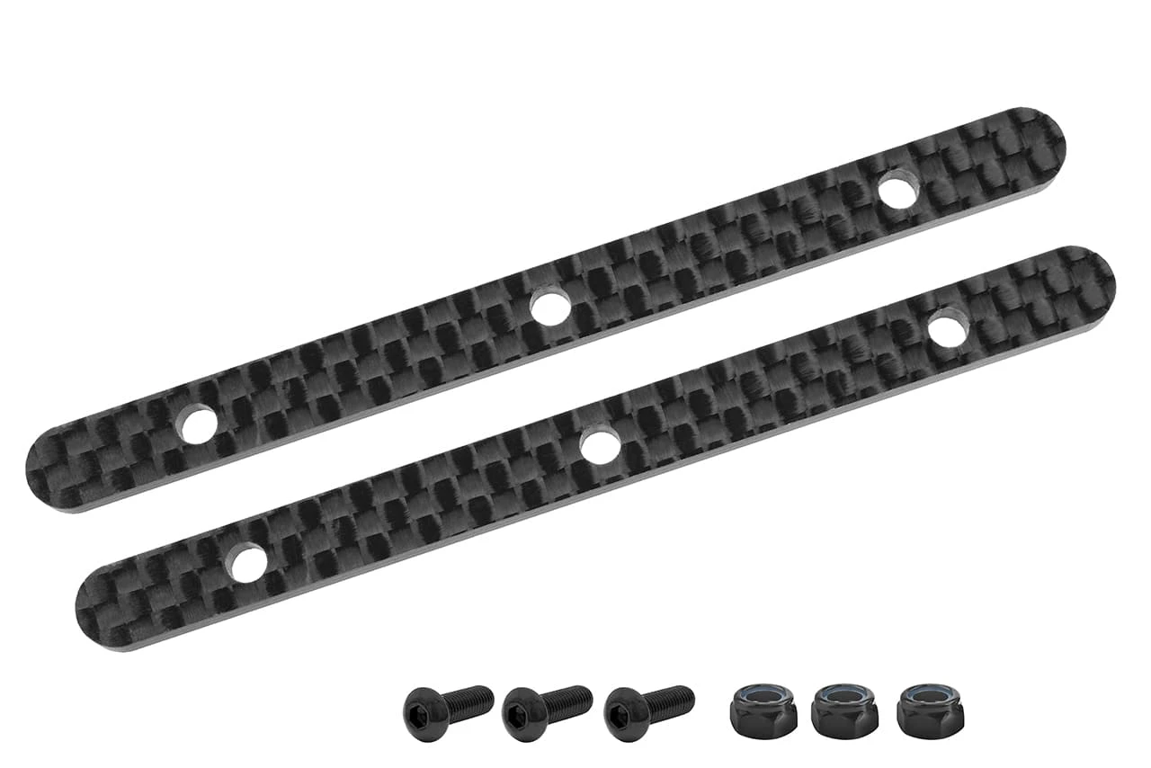 Team Corally Chassis Brace Stiffener Rear fits part C-00180-016-2 Carbon 2.5mm 2 Pcs Team Corally Chassis Brace Stiffener Rear fits part C-00180-016-2 Carbon 2.5mm 2 Pcs