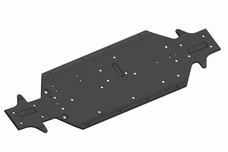 Team Corally Chassis XL4S Aluminium 3mm Black 1 pc Team Corally Chassis XL4S Aluminium 3mm Black 1 pc