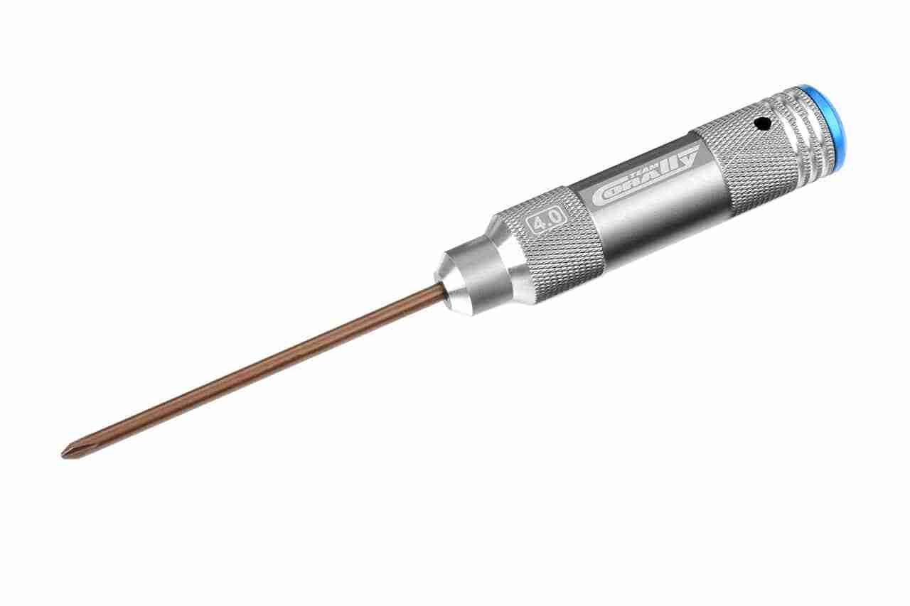 Team Corally Factory Pro Tool Hardened Tip Alu Grip Phillips 4.0mm Team Corally Factory Pro Tool Hardened Tip Alu Grip Phillips 4.0mm