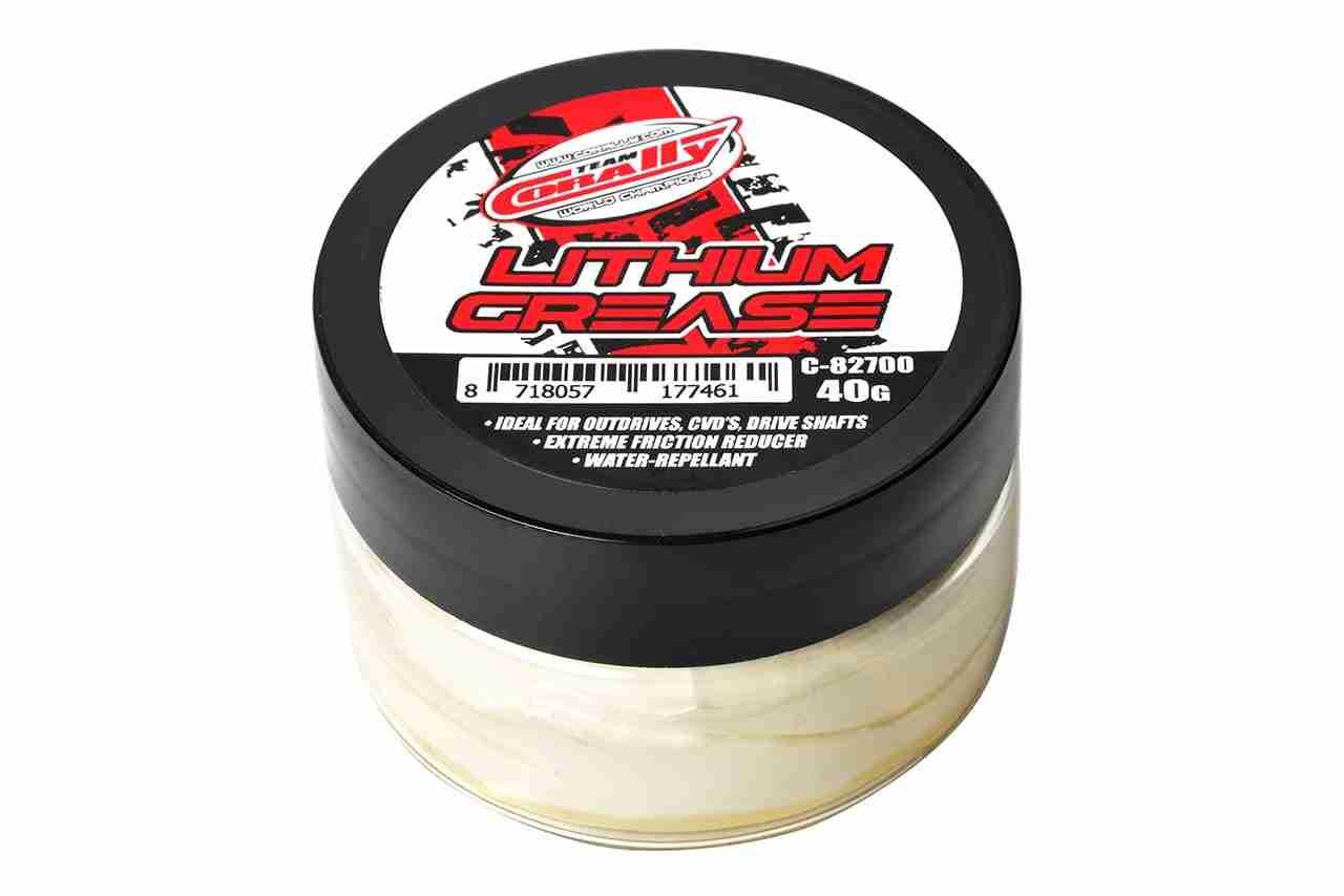 Team Corally Lithium Grease 40gr Ideal for metal to metal application Extreme friction reducer Water repellant Team Corally Lithium Grease 40gr Ideal for metal to metal application Extreme friction reducer Water repellant