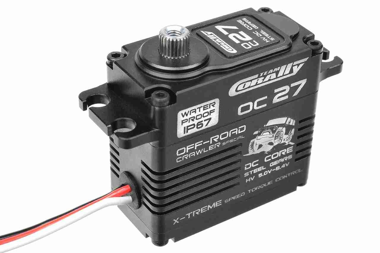Team Corally OC-27 HV Digital Servo 5-8.4V IP-67 Core DC Motor Steel Gear Ball Beared Full Alloy Case Team Corally OC-27 HV Digital Servo 5-8.4V IP-67 Core DC Motor Steel Gear Ball Beared Full Alloy Case