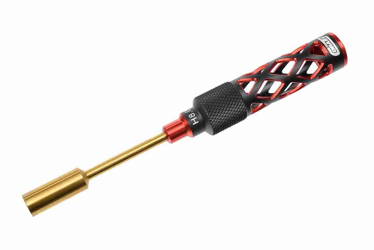 Team Corally PRO Tool Hardened Tip Lightened Alu Grip Nut M5 8.0mm Team Corally PRO Tool Hardened Tip Lightened Alu Grip Nut M5 8.0mm