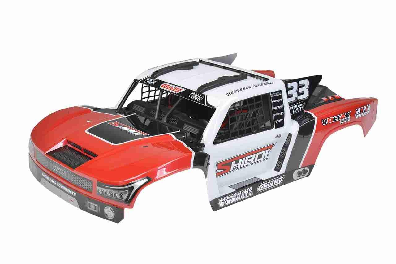 Team Corally Polycarbonate Body Shiroi+ Driver Interior + Roll Cage + Body Accessories Decals Red Cut 1 Pc Team Corally Polycarbonate Body Shiroi+ Driver Interior + Roll Cage + Body Accessories Decals Red Cut 1 Pc