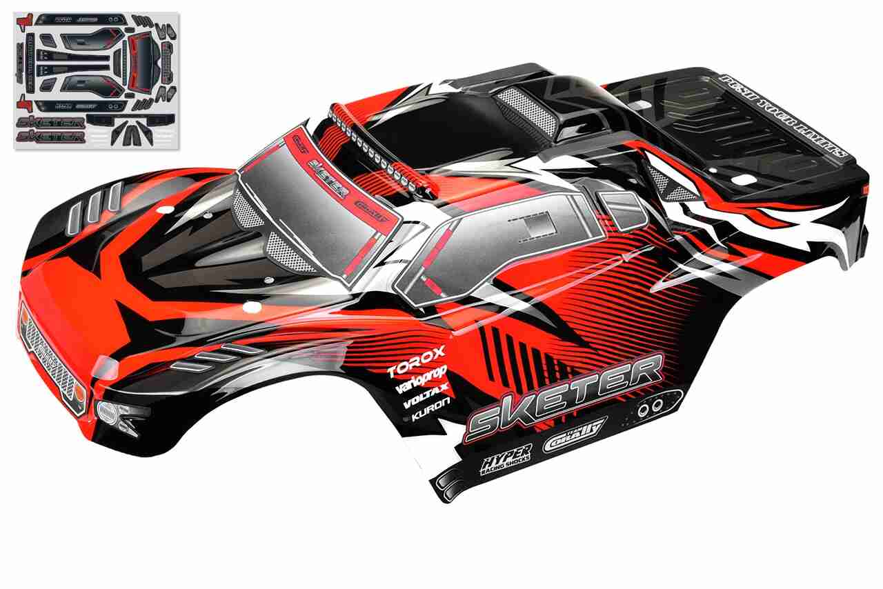 Team Corally Polycarbonate Body Sketer XP 4S Painted Cut Decals 1pc Team Corally Polycarbonate Body Sketer XP 4S Painted Cut Decals 1pc
