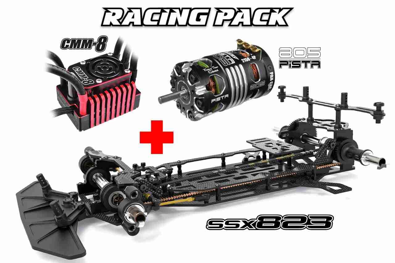 Team Corally SSX-823 Racing Pack Car Kit CMM-8 Controller Pista 805 Pan Car 2150KV Team Corally SSX-823 Racing Pack Car Kit CMM-8 Controller Pista 805 Pan Car 2150KV