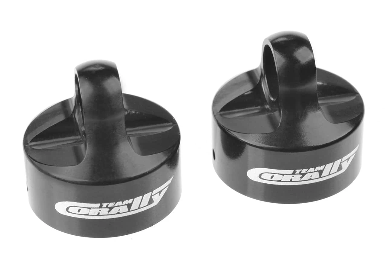 Team Corally Shock Cap PRO Aluminum Hard Anodised Black Team Corally Shock Cap PRO Aluminum Hard Anodised Black