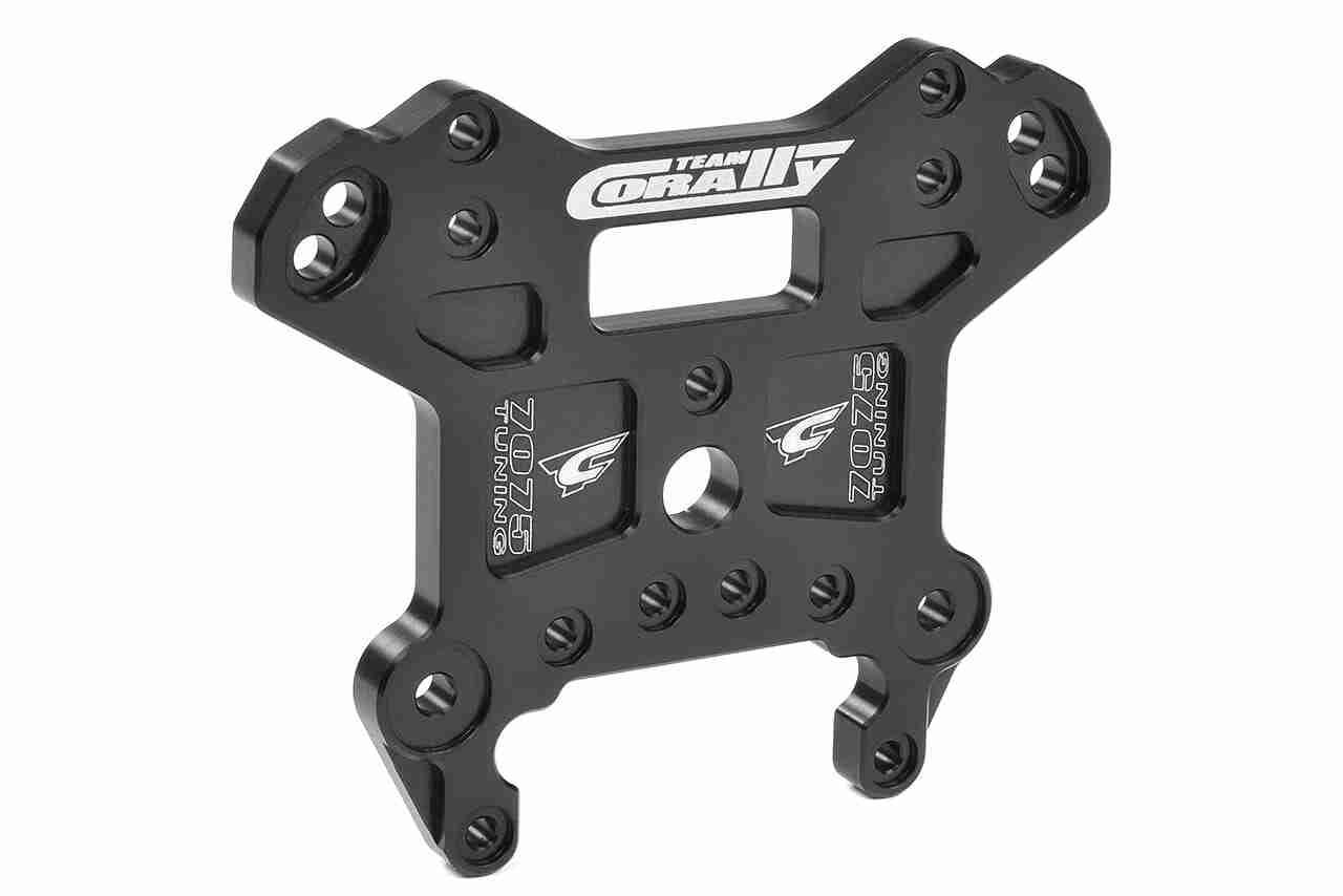 Team Corally Shock Tower MT G2 Front Aluminum 7075 6mm Hard Anodised Black Made In Italy 1 Pc Team Corally Shock Tower MT G2 Front Aluminum 7075 6mm Hard Anodised Black Made In Italy 1 Pc