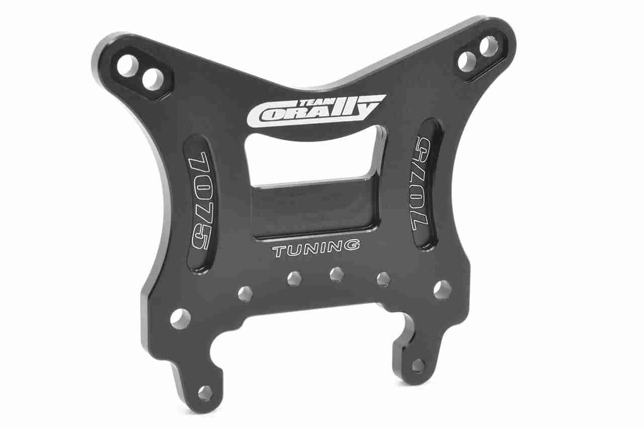 Team Corally Shock Tower XL6S Front Aluminum 7075 5mm Hard Anodised Black Made In Italy Team Corally Shock Tower XL6S Front Aluminum 7075 5mm Hard Anodised Black Made In Italy
