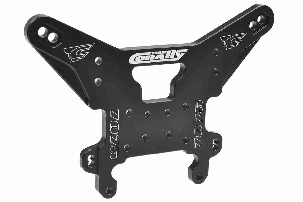 Team Corally Shock Tower XL6S Rear Aluminum 7075 5mm Hard Anodised Black Made In Italy Team Corally Shock Tower XL6S Rear Aluminum 7075 5mm Hard Anodised Black Made In Italy