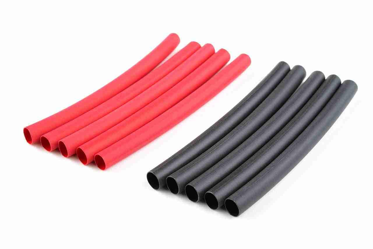 Team Corally Shrink Tubing 4.7mm Red + Black 10 pcs Team Corally Shrink Tubing 4.7mm Red + Black 10 pcs