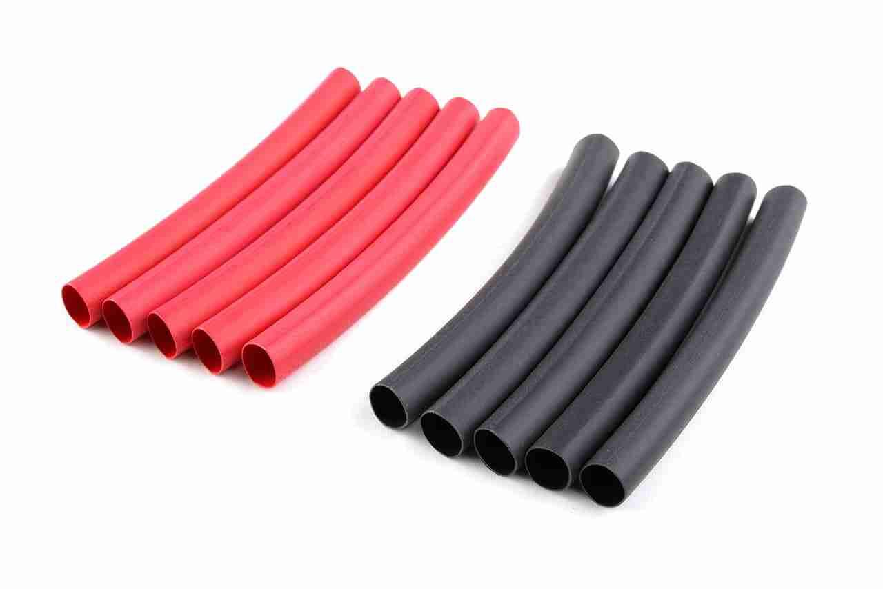 Team Corally Shrink Tubing 6.4mm Red + Black 10 pcs Team Corally Shrink Tubing 6.4mm Red + Black 10 pcs