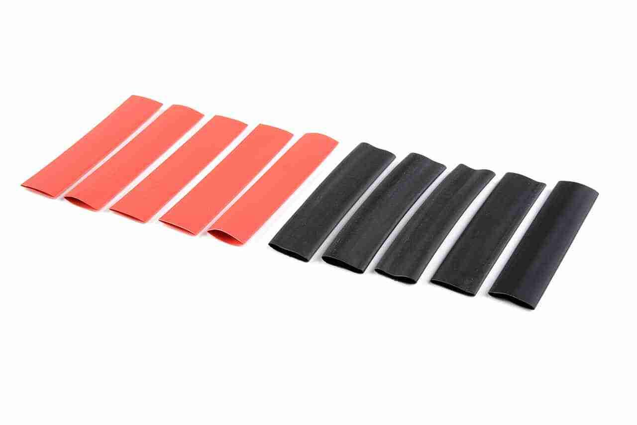 Team Corally Shrink Tubing 9.5mm Red + Black 10 pcs Team Corally Shrink Tubing 9.5mm Red + Black 10 pcs