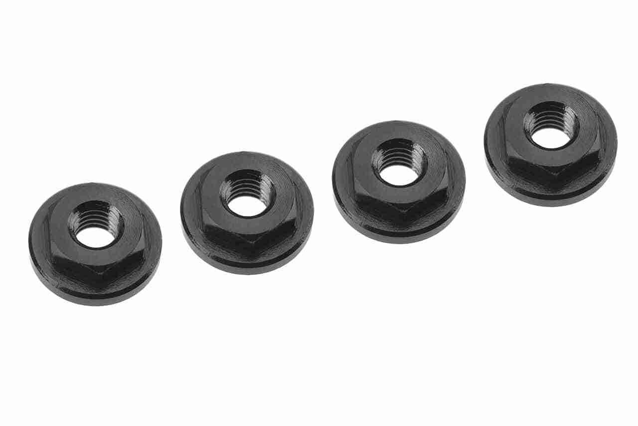 Team Corally Side Guard Nuts Aluminum Black 4 Pcs Team Corally Side Guard Nuts Aluminum Black 4 Pcs