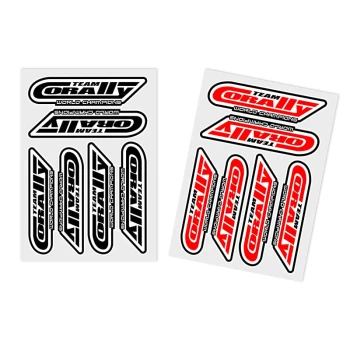 Team Corally Sponsor Stickersheet CORALLY Precut 100x75mm