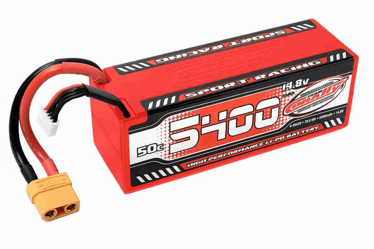 Corally Sport Racing 50C LiPo Battery 5400mAh 14.8V Stick 4S Hard Wire XT90 Corally Sport Racing 50C LiPo Battery 5400mAh 14.8V Stick 4S Hard Wire XT90