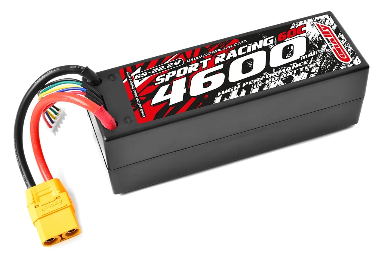 Team Corally Sport Racing 60C 6S LiPo Batteri – 4600mAh 22.2V Hardcase (XT90) Team Corally Sport Racing 60C 6S LiPo Batteri – 4600mAh 22.2V Hardcase (XT90)