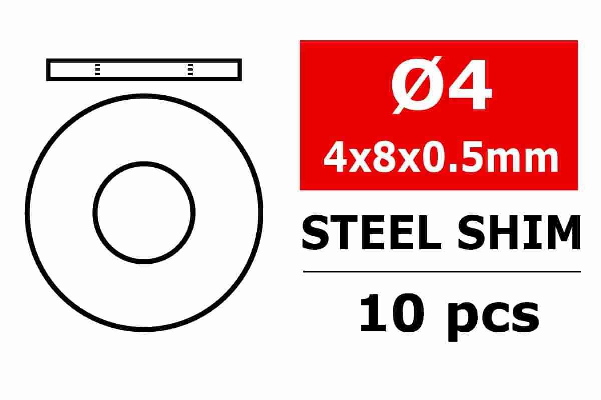 Team Corally Steel Metric Shim 4x8x0 Team Corally Steel Metric Shim 4x8x0