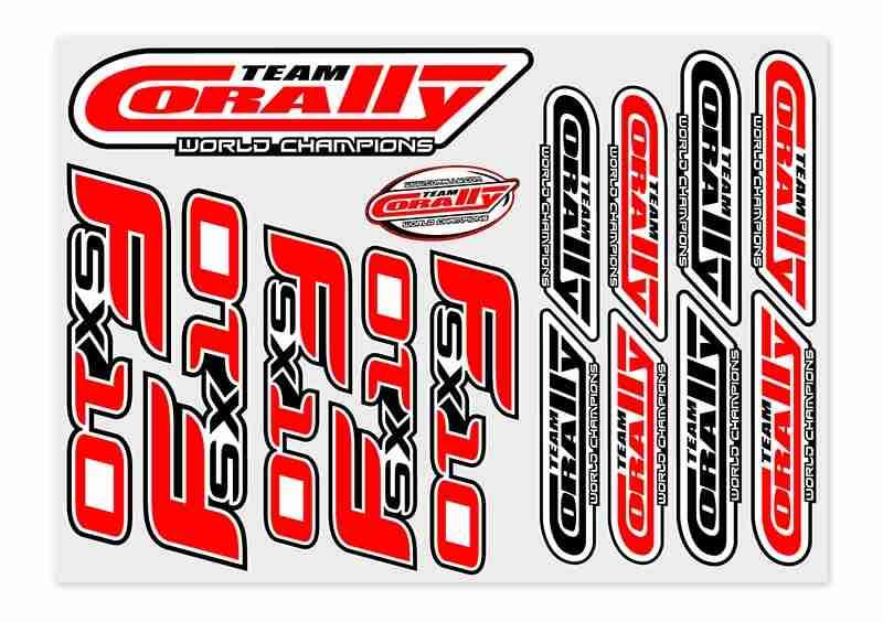 Team Corally Stickersheet FSX-10 Precut 210x148mm 1 pc Team Corally Stickersheet FSX-10 Precut 210x148mm 1 pc
