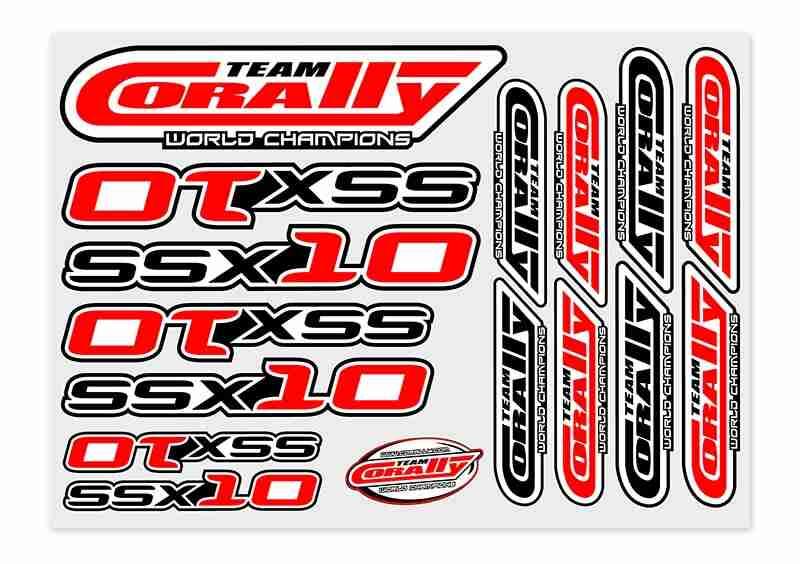 Team Corally Stickersheet SSX-10 Precut 210x148mm 1 pc Team Corally Stickersheet SSX-10 Precut 210x148mm 1 pc