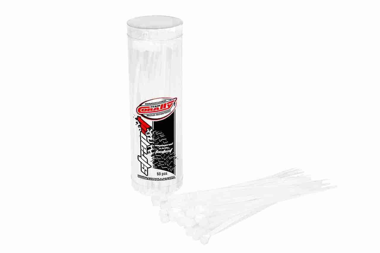 Team Corally Strap-it Cable Tie Raps Natural 2.5x100mm 50 pcs Team Corally Strap-it Cable Tie Raps Natural 2.5x100mm 50 pcs