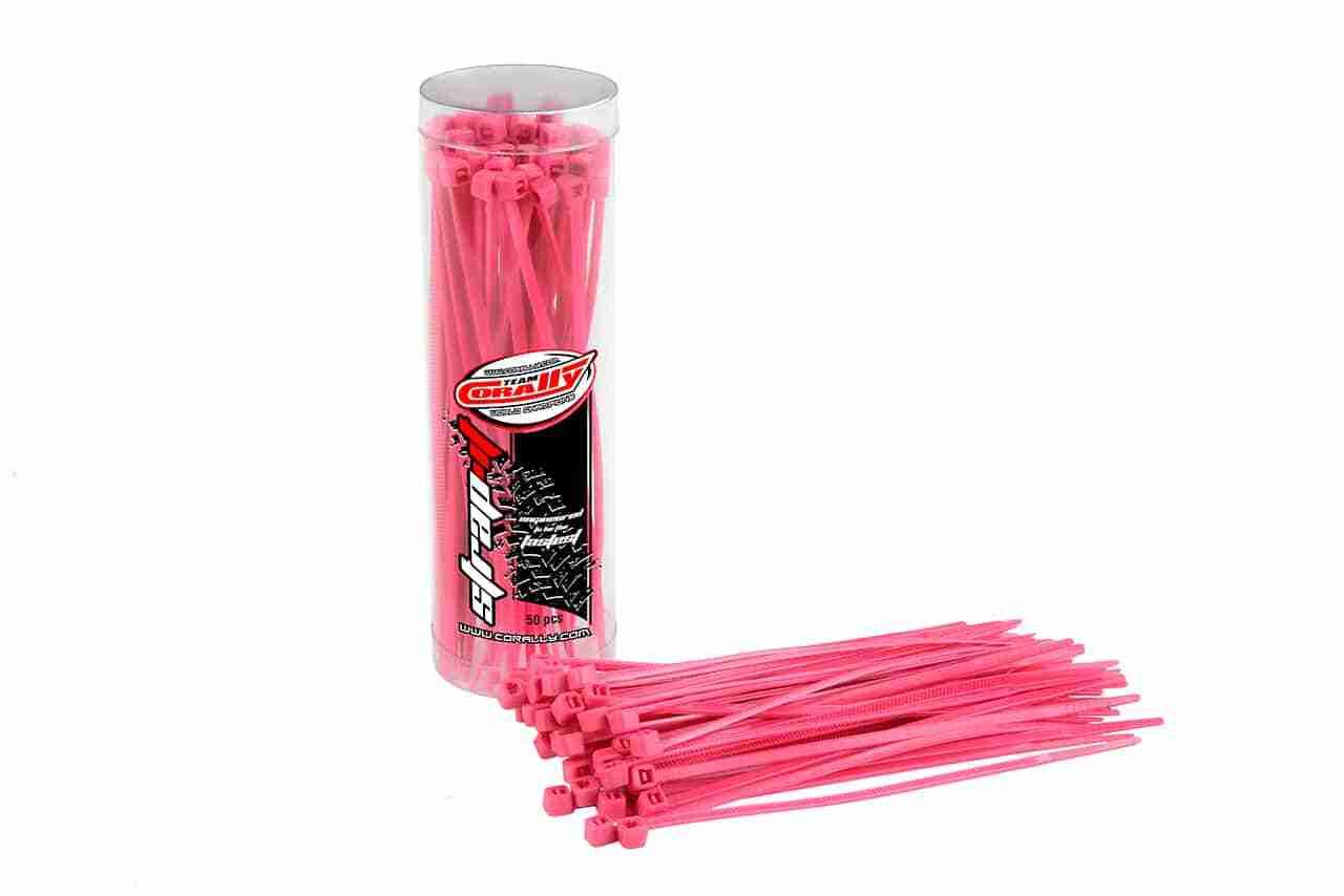 Team Corally Strap-it Cable Tie Raps Pink 2.5x100mm 50 pcs Team Corally Strap-it Cable Tie Raps Pink 2.5x100mm 50 pcs