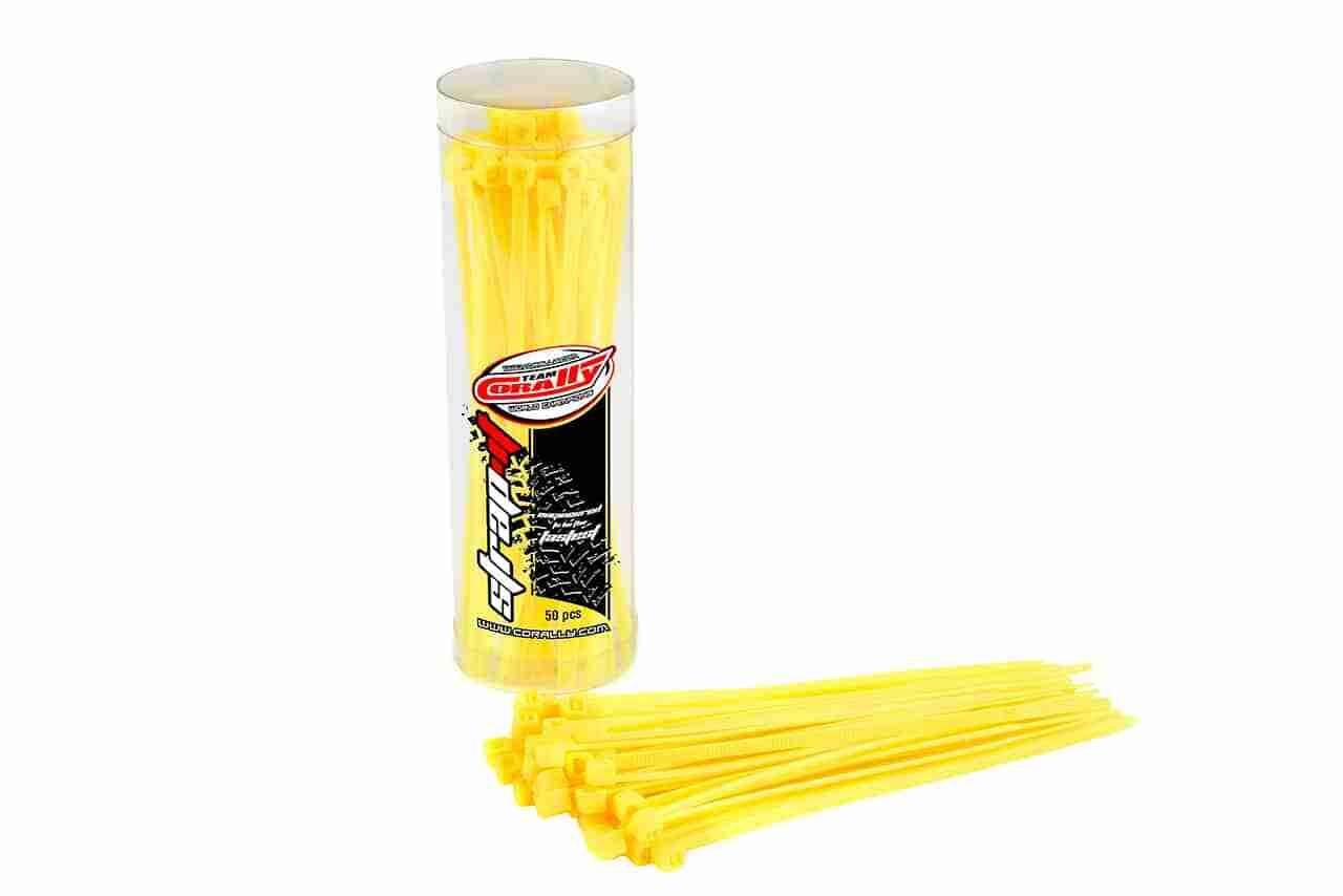 Team Corally Strap-it Cable Tie Raps Yellow 2.5x100mm 50 pcs Team Corally Strap-it Cable Tie Raps Yellow 2.5x100mm 50 pcs
